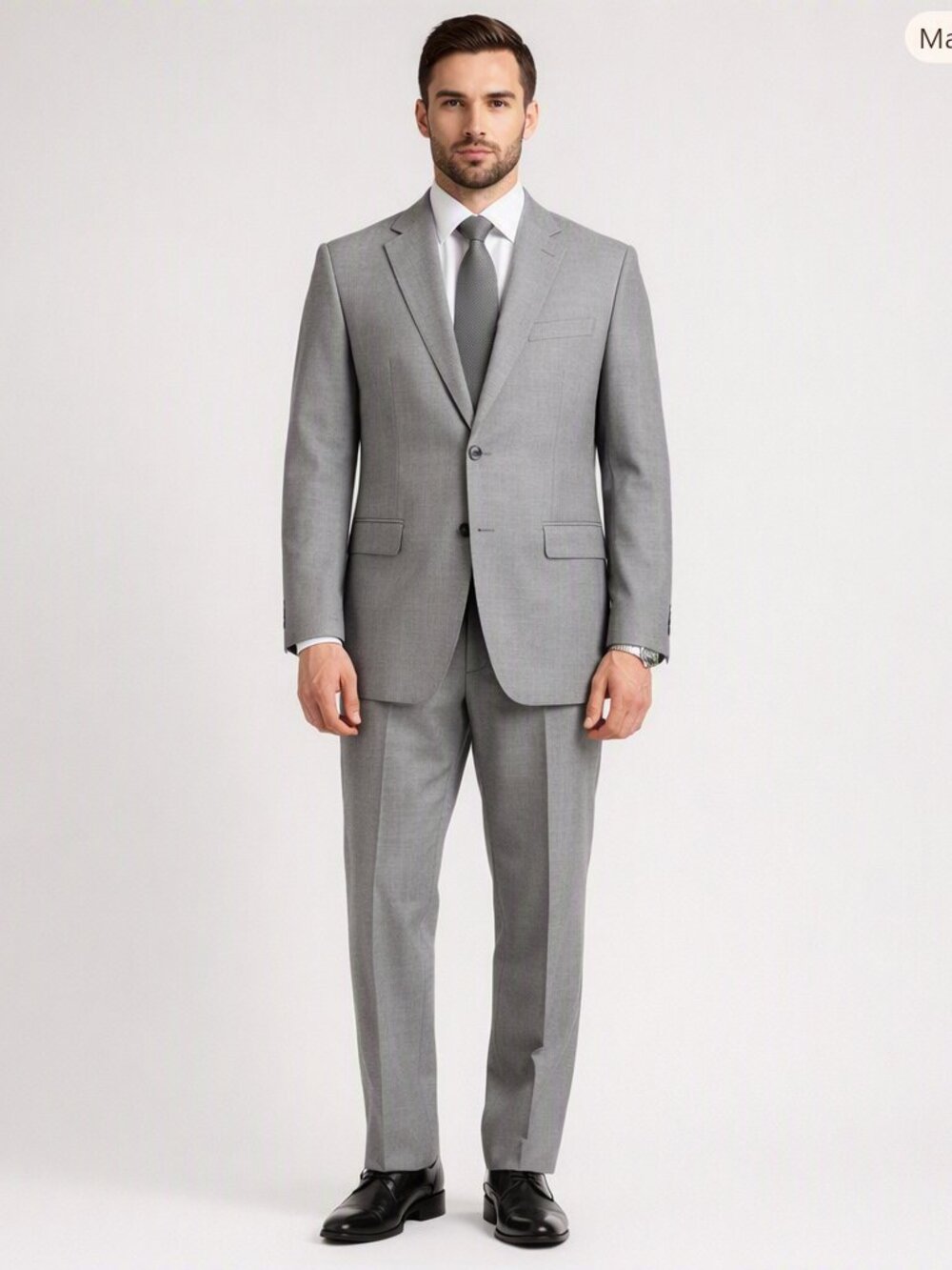 Sean John Gray Mens Suit 42L 36 x 29